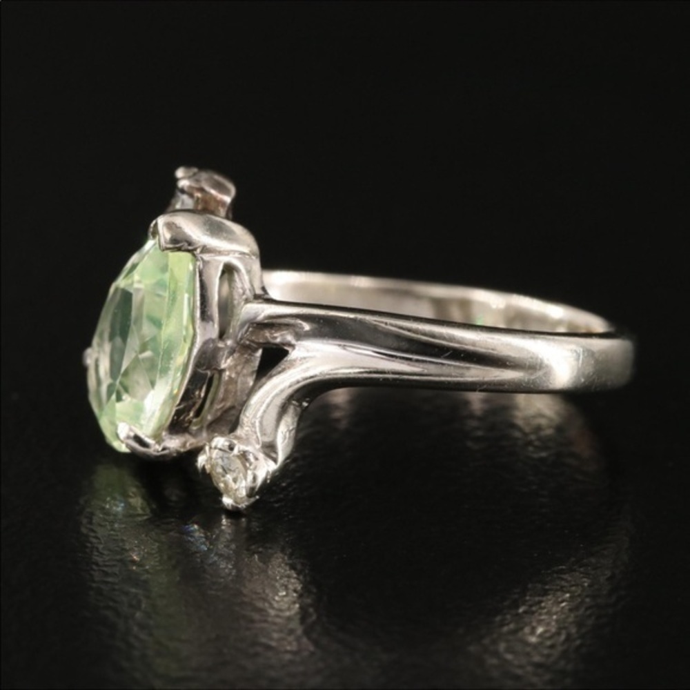 10k Solid Gold Spinel Diamond Ring - image 7